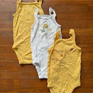 Carter's Yellow and White Matching Tank Top Set